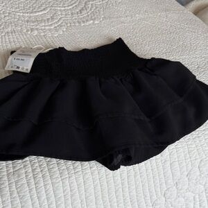 Zara Elegant Black Ruffled Mini Skirt